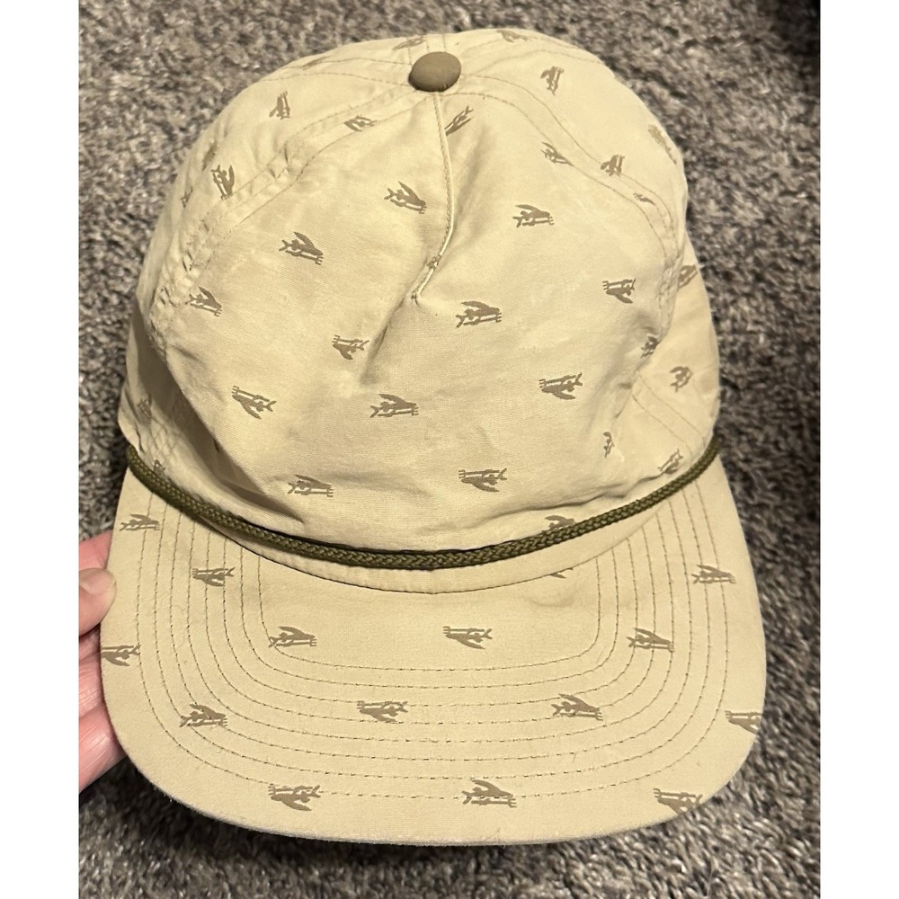 Vintage Patagonia Beige Strapback Duck Spoon Long Bill Cap Y2K - Tag is Missing